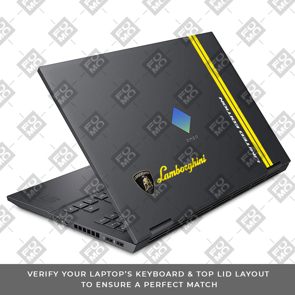 Transparent Lamborghini Limited Edition HP Omen 15 Laptop Skin