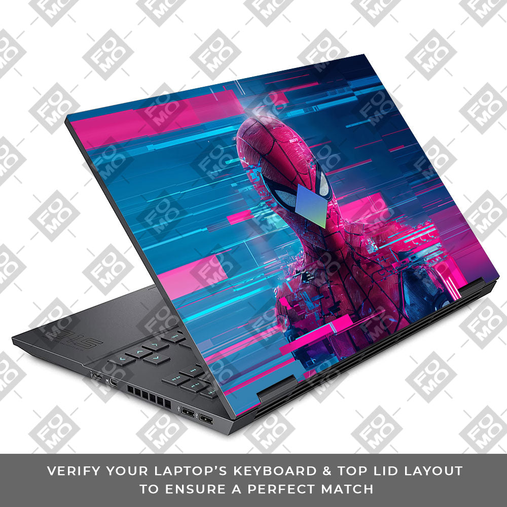 Glitch Spider HP Omen 15 3D Laptop Skin