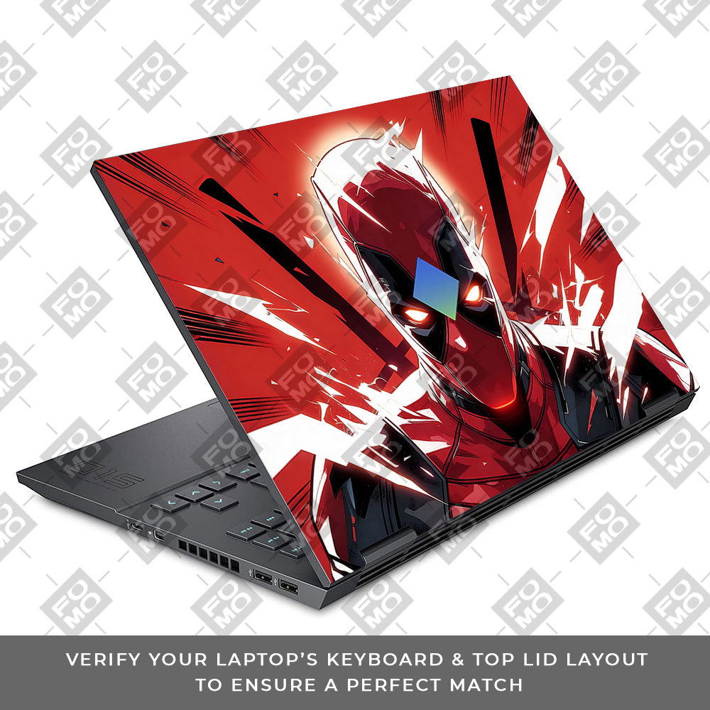 Deadpool Red Fury HP Omen 15 3D Laptop Skin