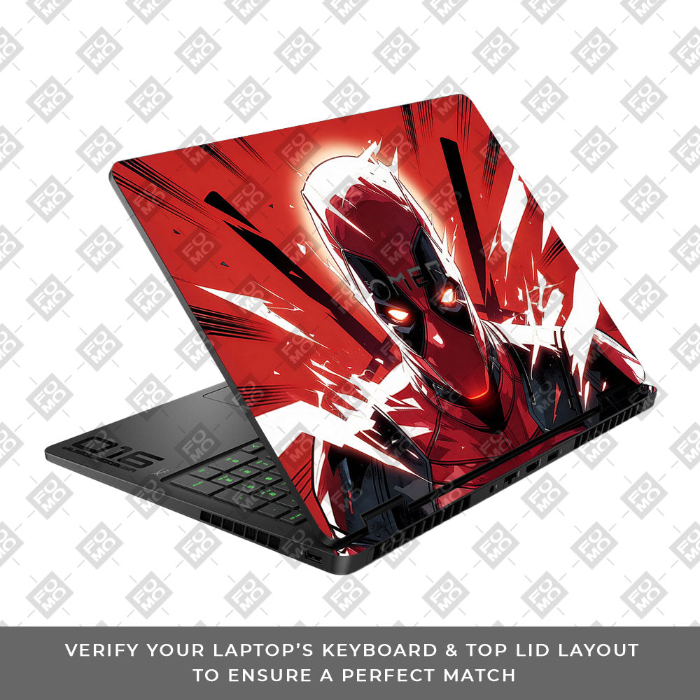 Deadpool Red Fury HP Omen Gaming 16 2025, 2026 3D Laptop Skin