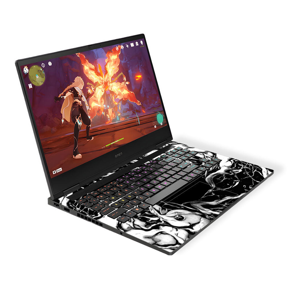 Spiderman Web Black HP Omen Gaming 16 3D Laptop Skin