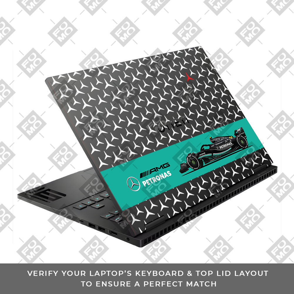 Transparent Mercedes AMG F1 HP Omen Gaming 16 2025, 2026 Laptop Skin