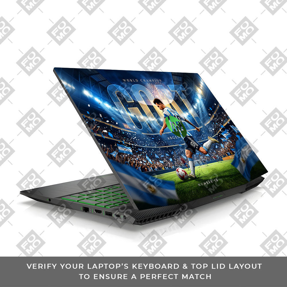 Messi World Champ Energy HP Pavilion Gaming 15 CX Series 3D Laptop Skin