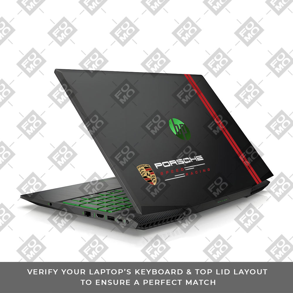 Transparent Porsche Motorsport Graphic HP Pavilion Gaming 15 CX Series Laptop Skin