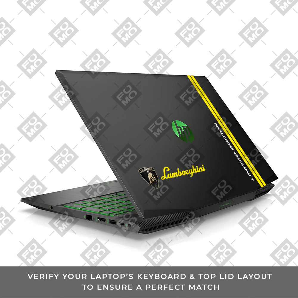 Transparent Lamborghini Limited Edition HP Pavilion Gaming 15 CX Series Laptop Skin