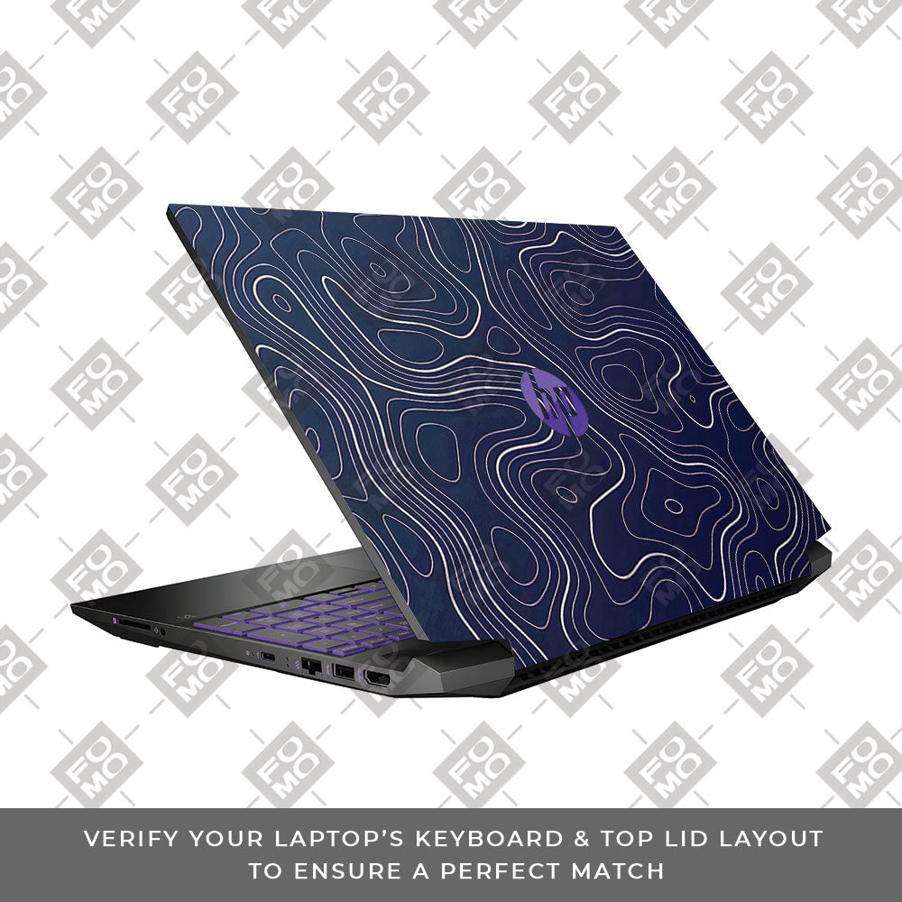 Fluid Lines Design HP Pavilion Gaming 15 EC Series 3D Laptop Skin