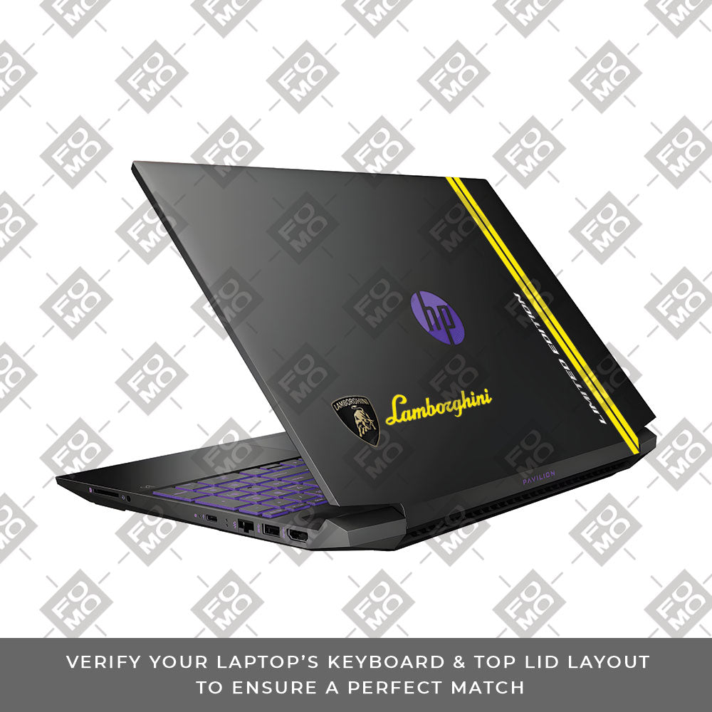 Transparent Lamborghini Limited Edition HP Pavilion Gaming 15 EC Series Laptop Skin