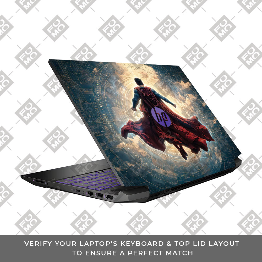 Superman Flying Beyond the Cosmos HP Pavilion Gaming 15 EC Series 3D Laptop Skin