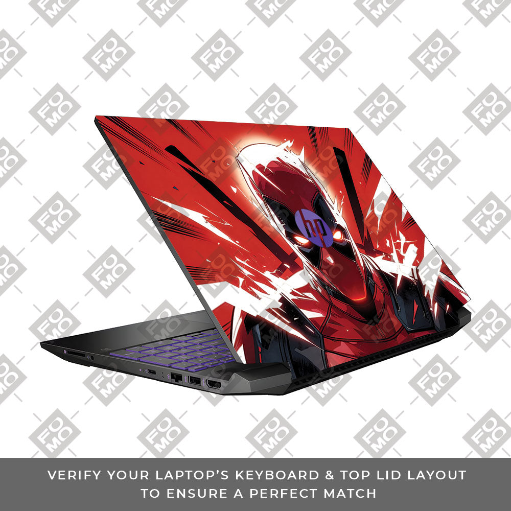 Deadpool Red Fury HP Pavilion Gaming 15 EC Series 3D Laptop Skin