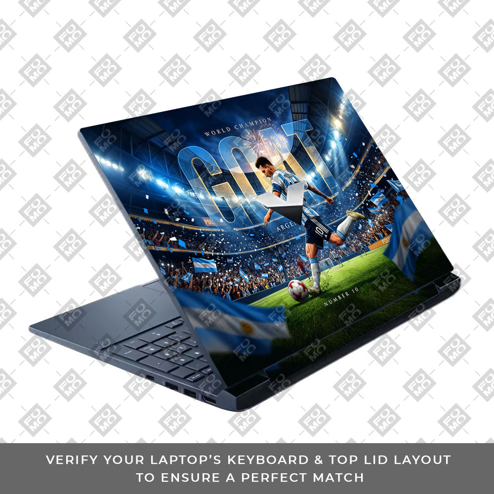 Messi World Champ Energy HP Victus 3D Laptop Skin