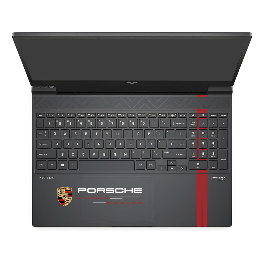 Transparent Porsche Motorsport Graphic HP Victus Laptop Skin