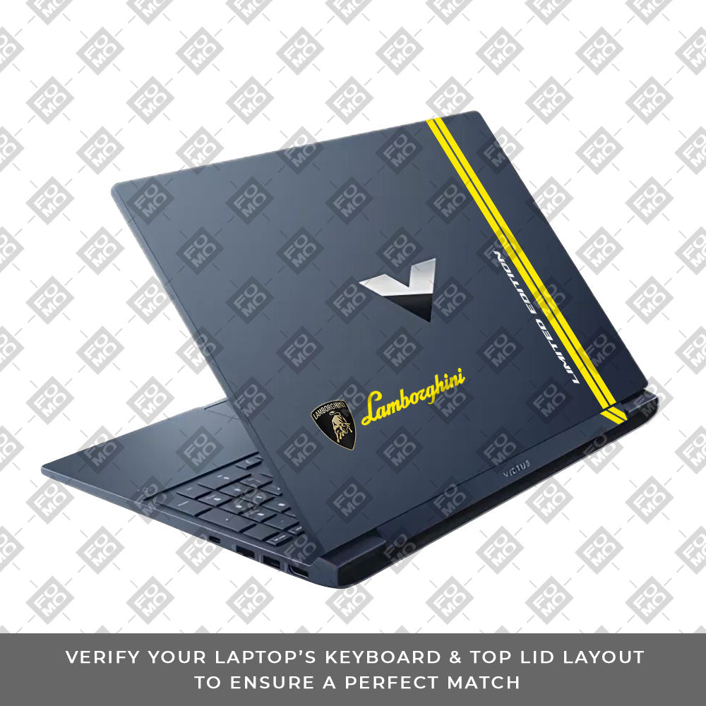 Transparent Lamborghini Limited Edition HP Victus Laptop Skin