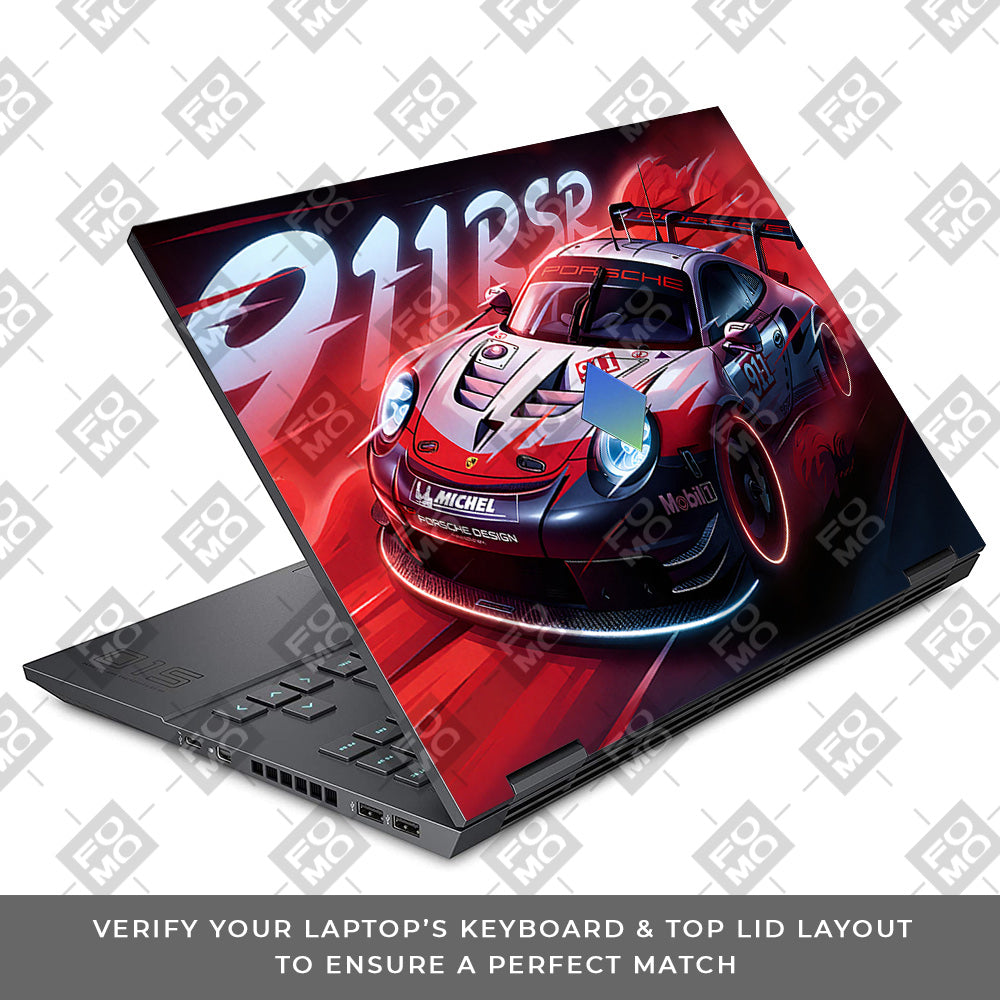 Porsche 911 RSR HP Omen 15 Laptop Skin