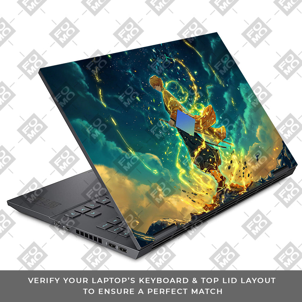 Zenitsu Thunder God HP Omen 15 Laptop Skin