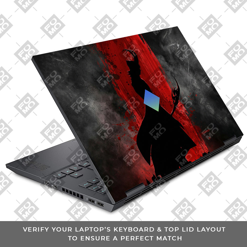 Loki Silhouette Red Strike HP Omen 15 Laptop Skin