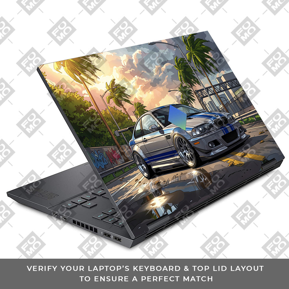 Street Icon BMW E46 Drift Legend HP Omen 15 Laptop Skin