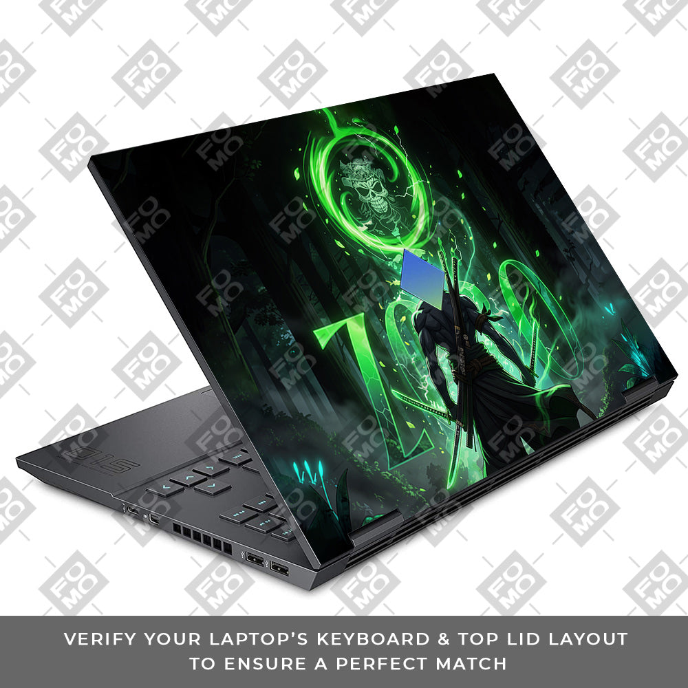 Zoro Green Aura HP Omen 15 Laptop Skin