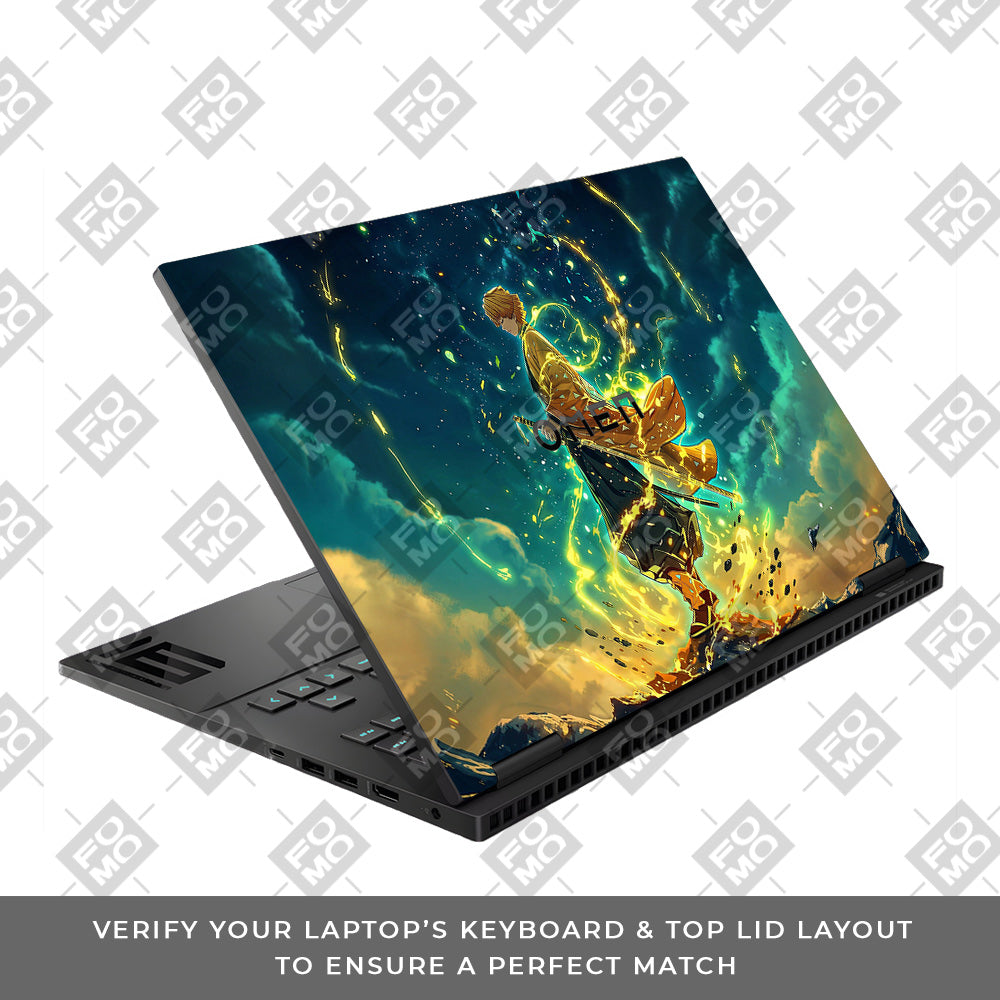 Zenitsu Thunder God HP Omen Gaming 16 Laptop Skin