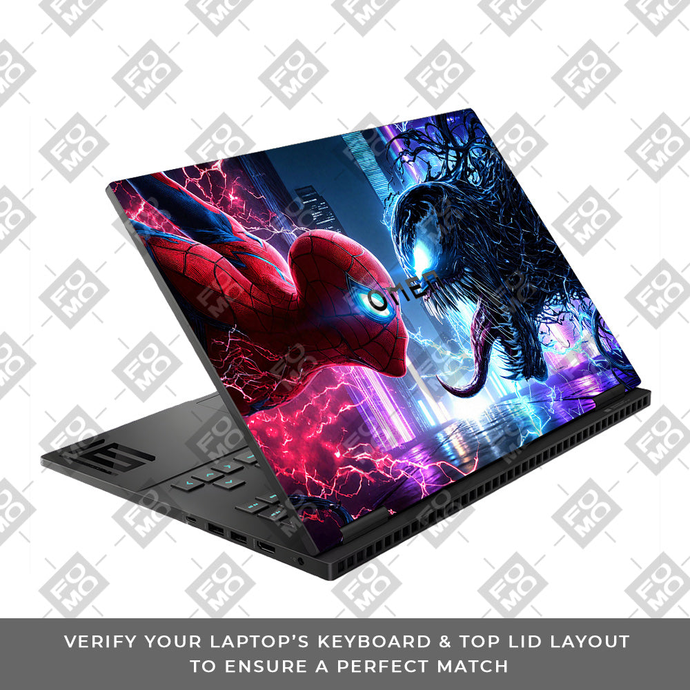 Spiderman vs Venom Showdown HP Omen Gaming 16 Laptop Skin