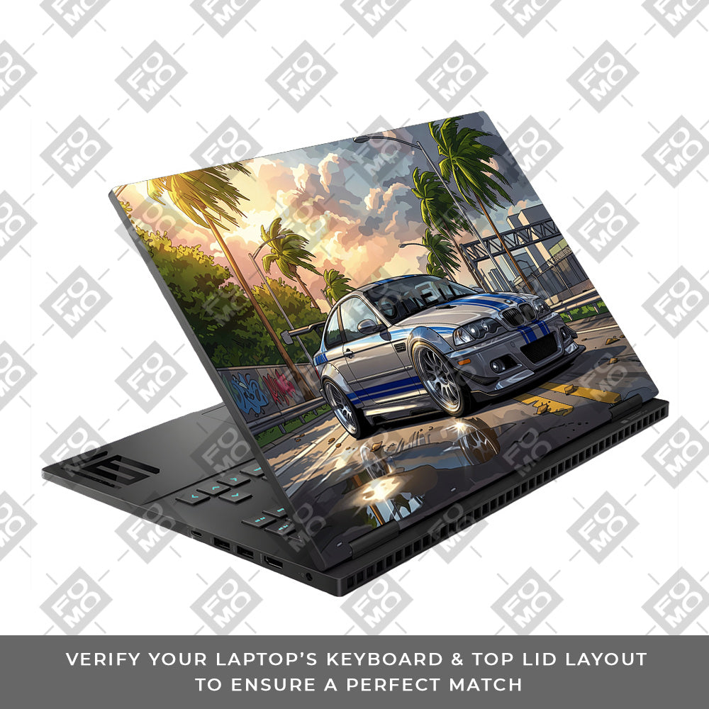 Street Icon BMW E46 Drift Legend HP Omen Gaming 16 Laptop Skin
