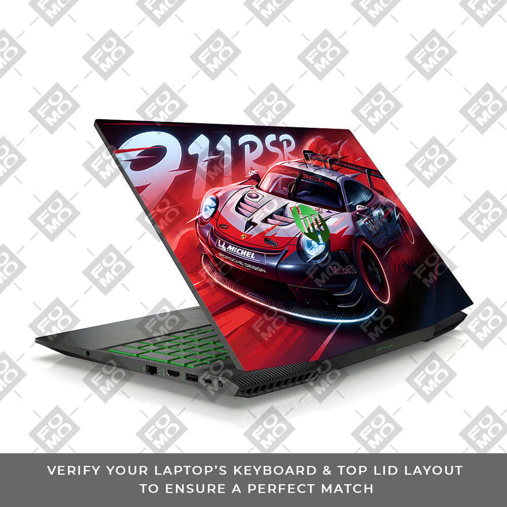 Porsche 911 RSR HP Pavilion Gaming 15 CX Series Laptop Skin