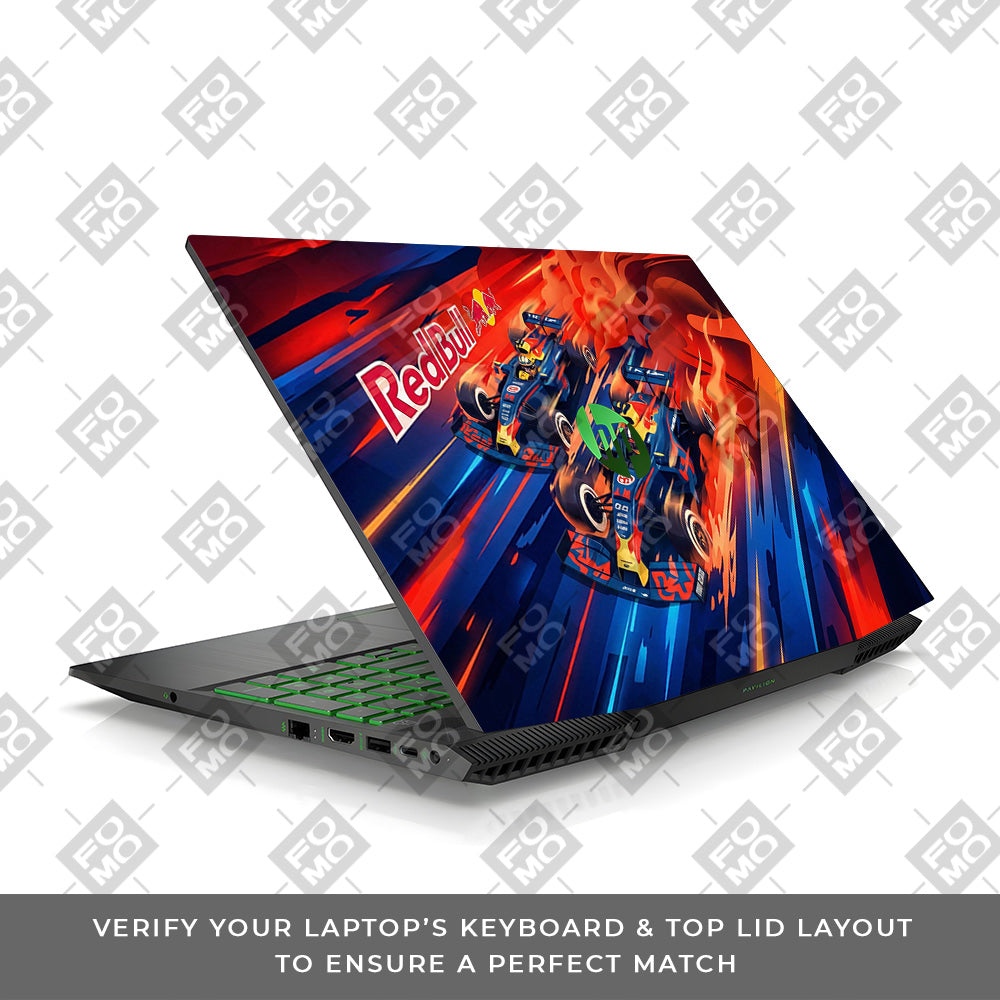 Red Bull Racing Velocity HP Pavilion Gaming 15 CX Series Laptop Skin