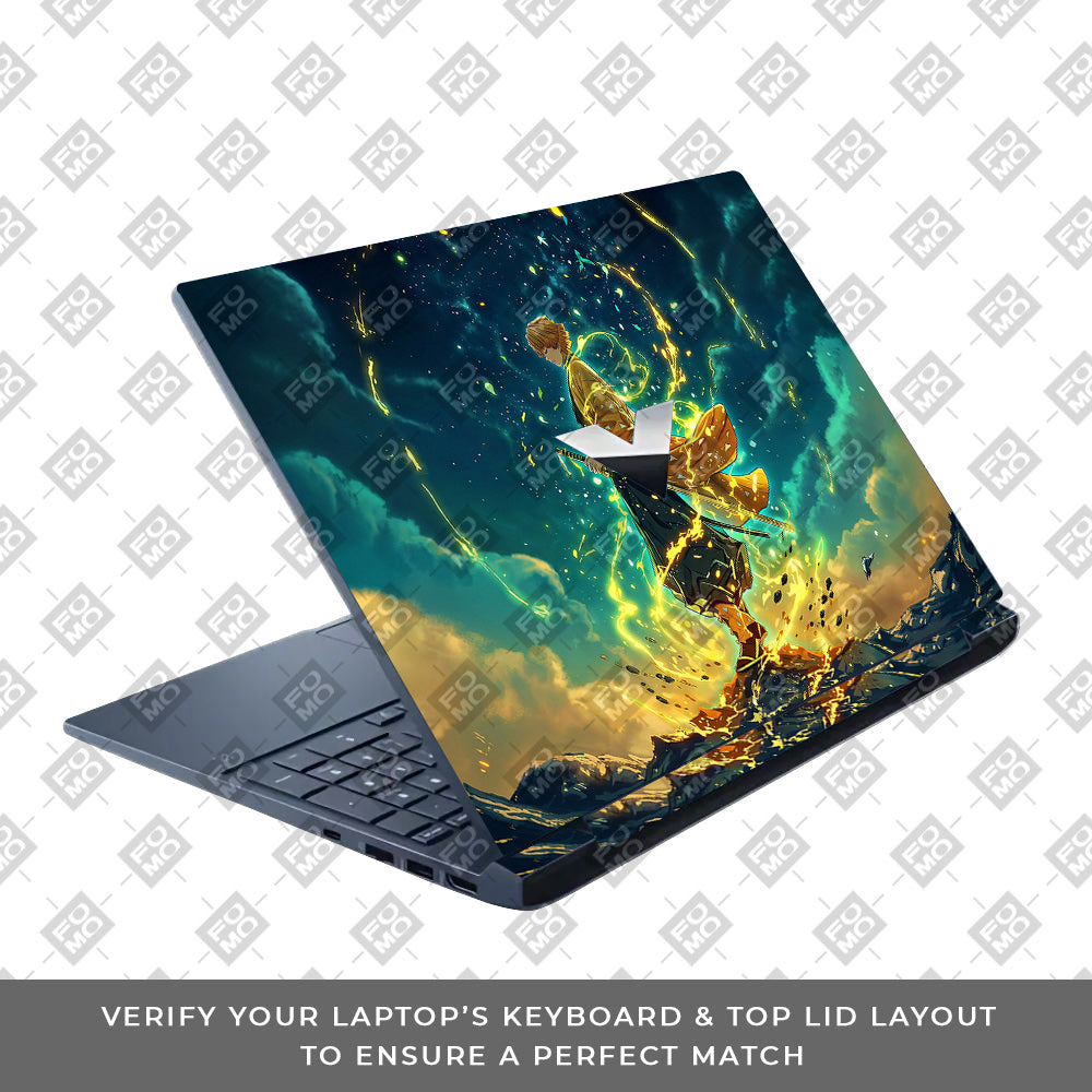 Zenitsu Thunder God HP Victus Laptop Skin