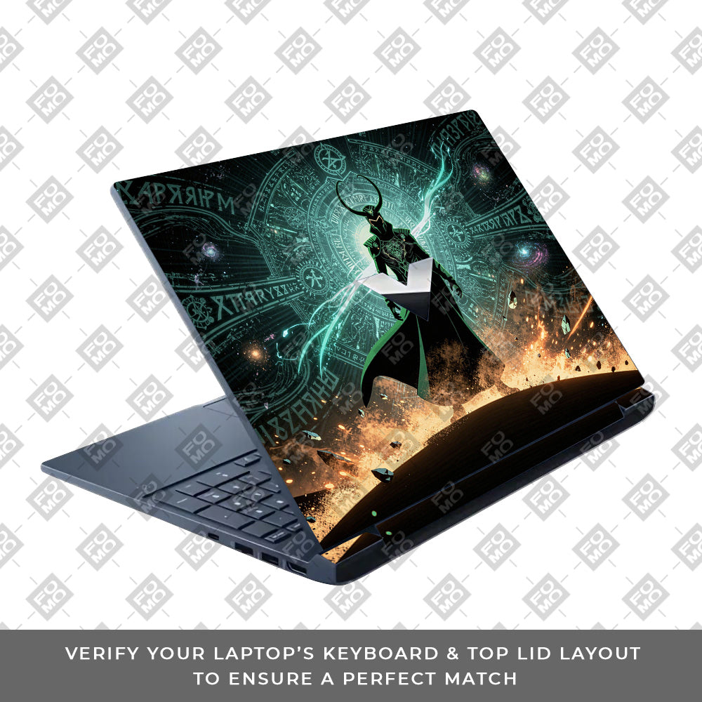 Loki God of Mischief Neon HP Victus Laptop Skin