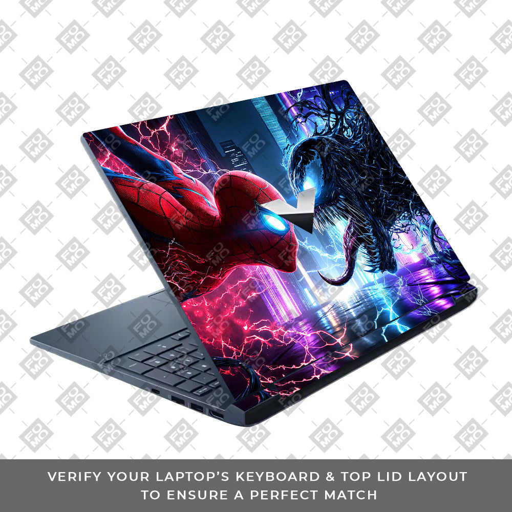 Spiderman vs Venom Showdown HP Victus Laptop Skin