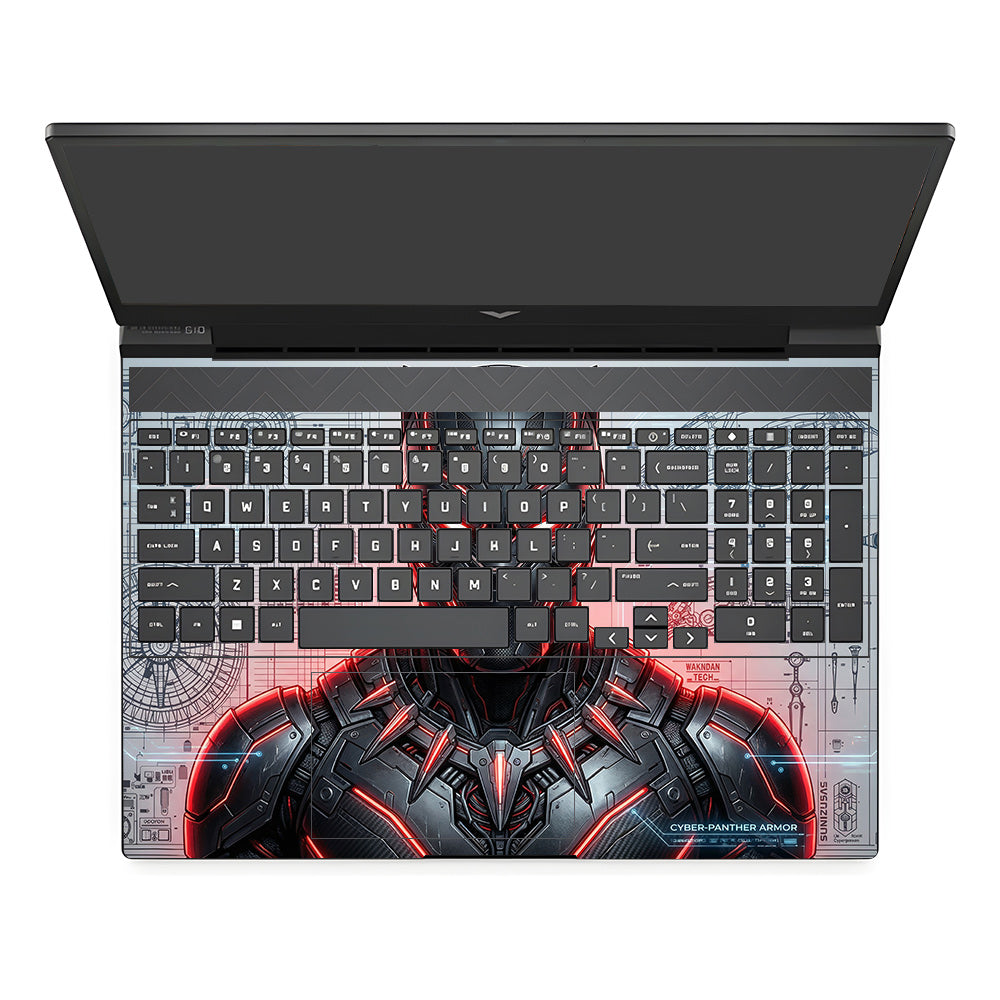 Black Panther Vibranium Tech HP Victus Laptop Skin