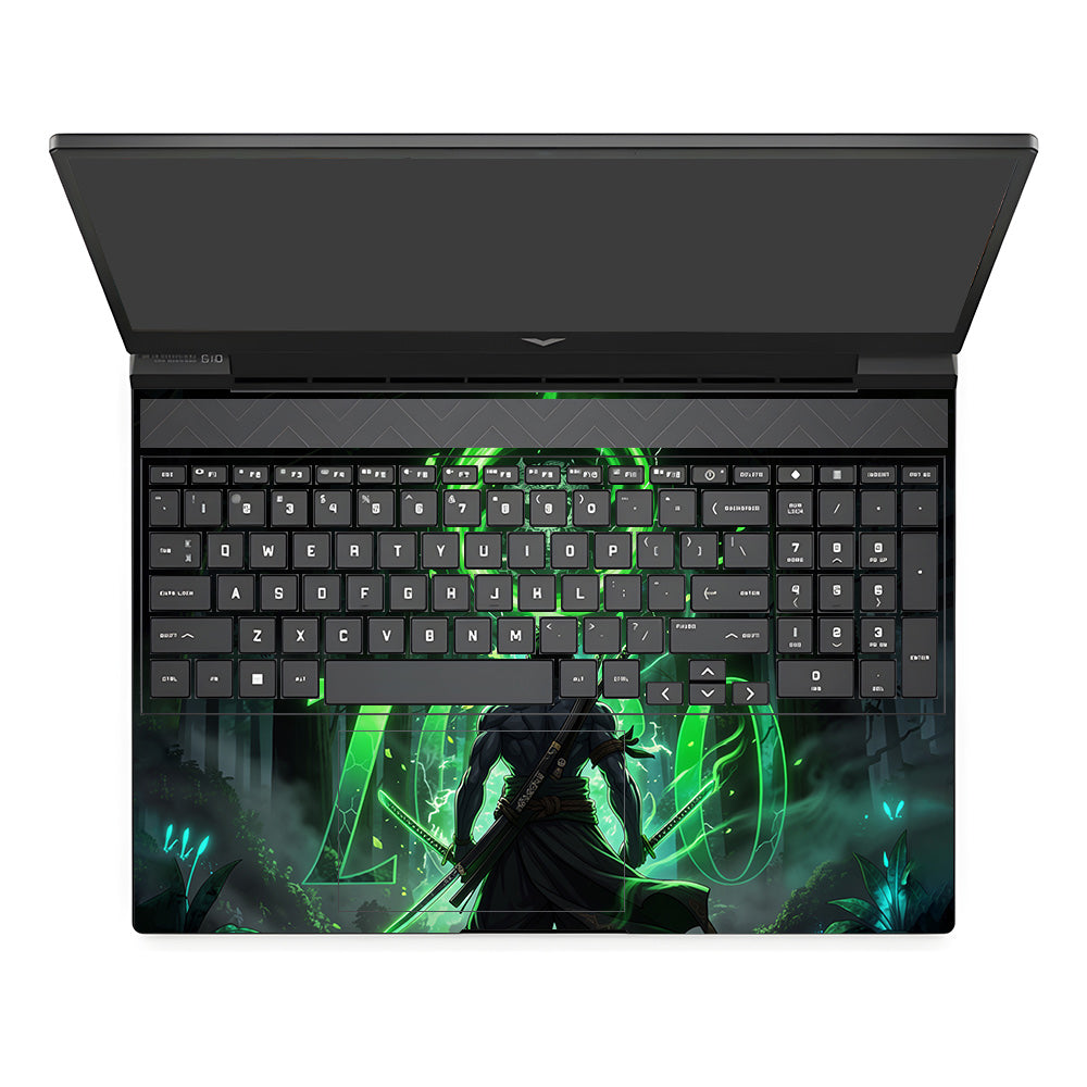 Zoro Green Aura HP Victus Laptop Skin