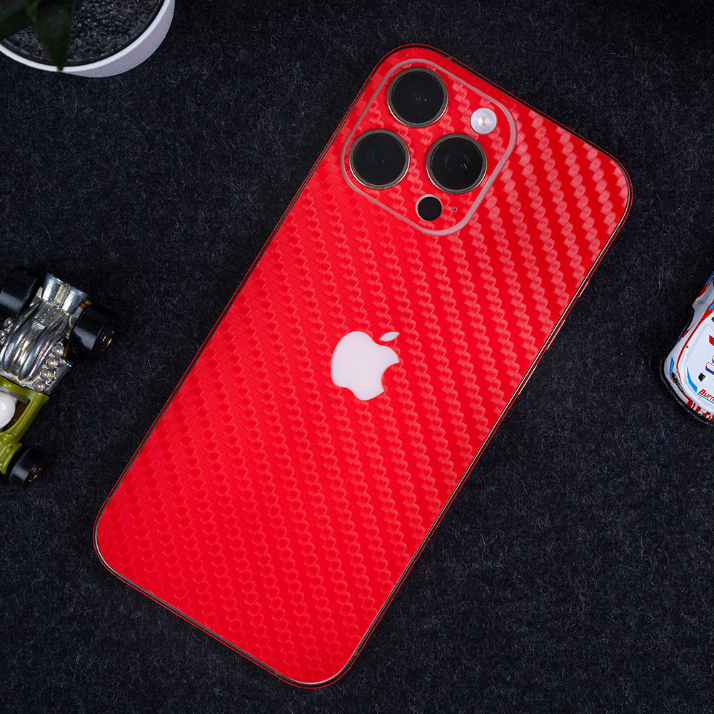Textured Red Carbon Fibre Texture Mobile Skin