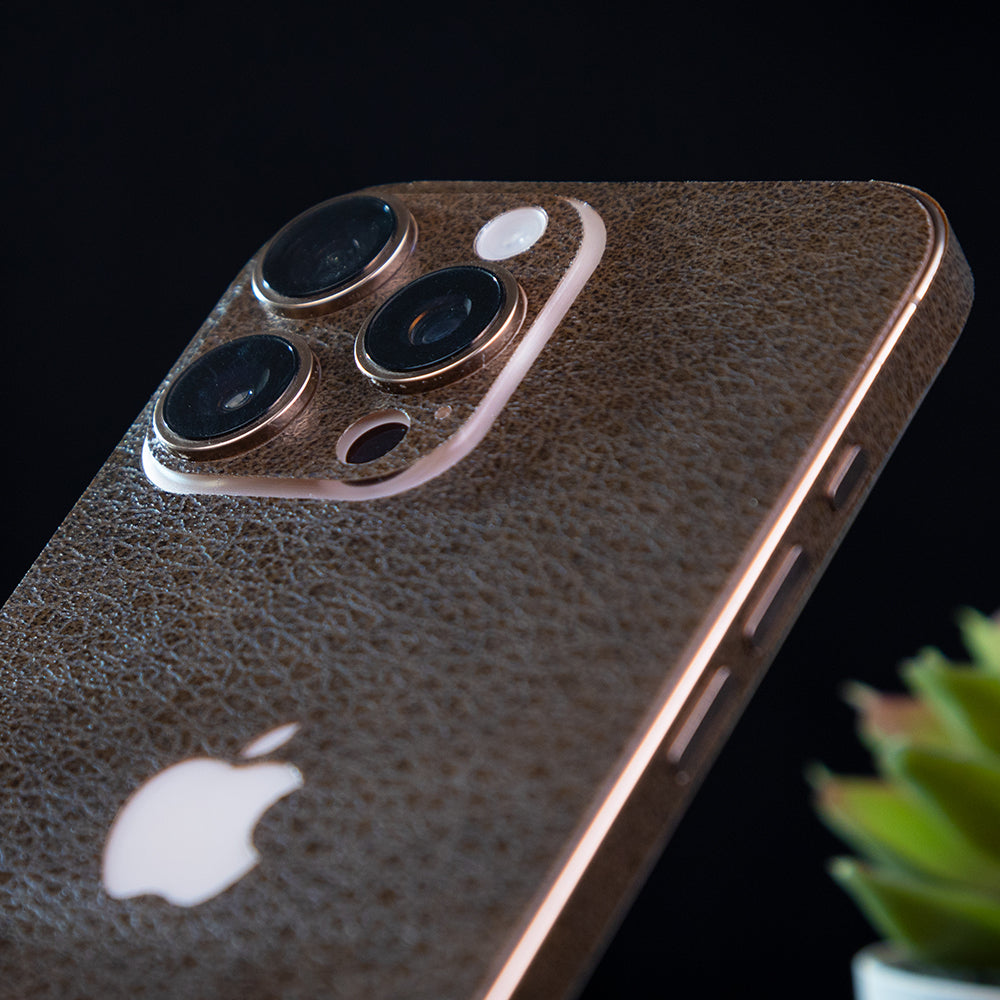 Brown Leather Texture Mobile Skin