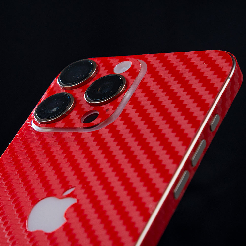 Textured Red Carbon Fibre Texture Mobile Skin