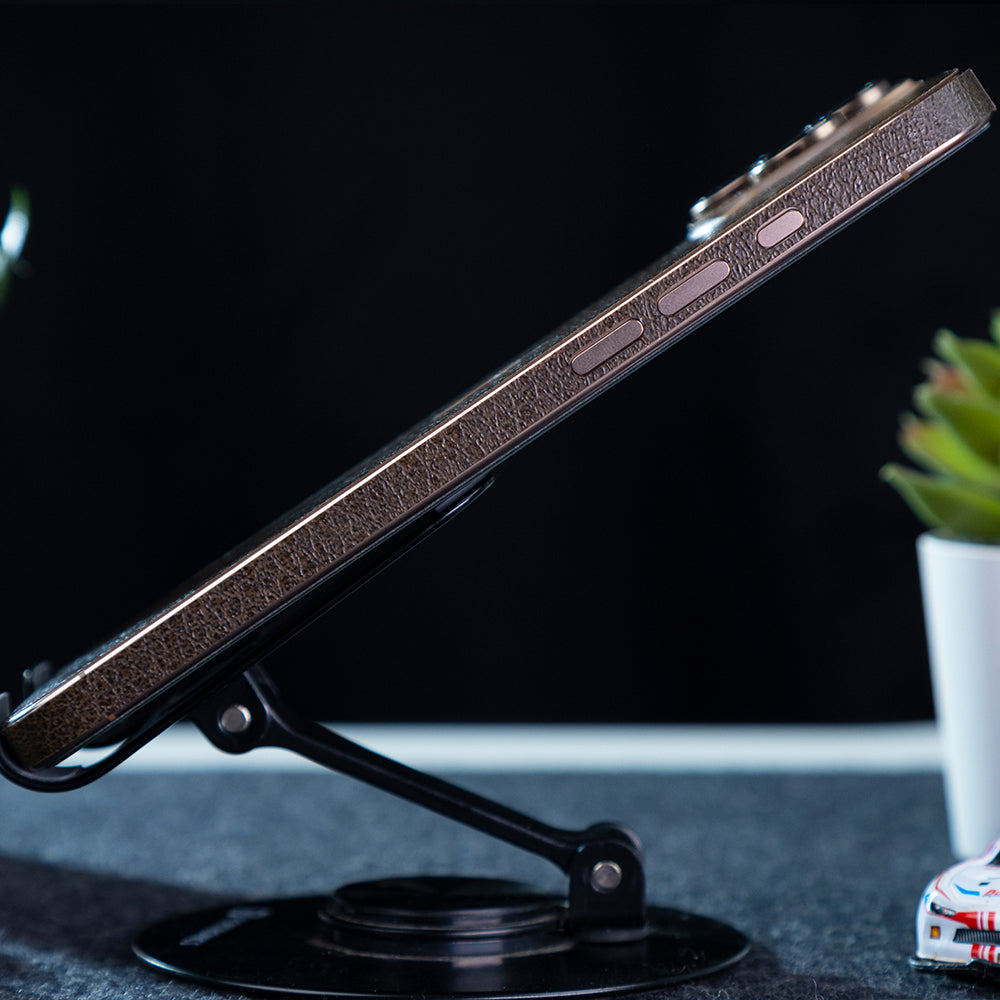 Brown Leather Texture Mobile Skin