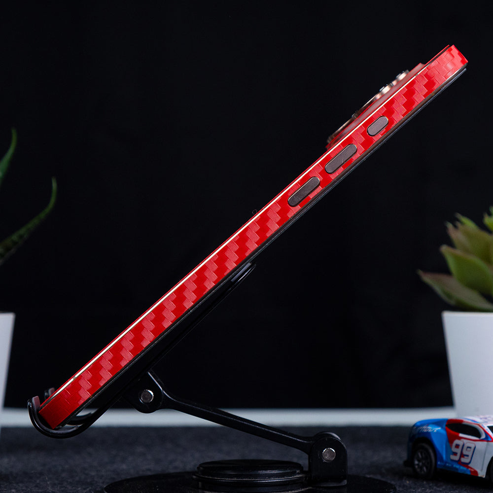 Textured Red Carbon Fibre Texture Mobile Skin