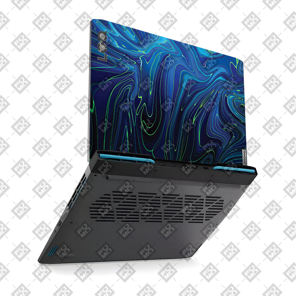 Cobalt Liquid Design Lenovo LOQ 2023 15IRH8, 15APH8 Laptop Skin