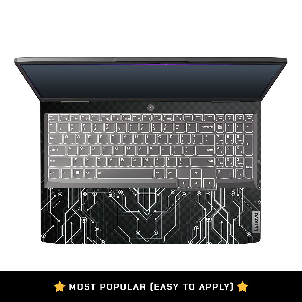 Black Digital Circuit Lenovo LOQ 2023 15IRH8, 15APH8 Laptop Skin