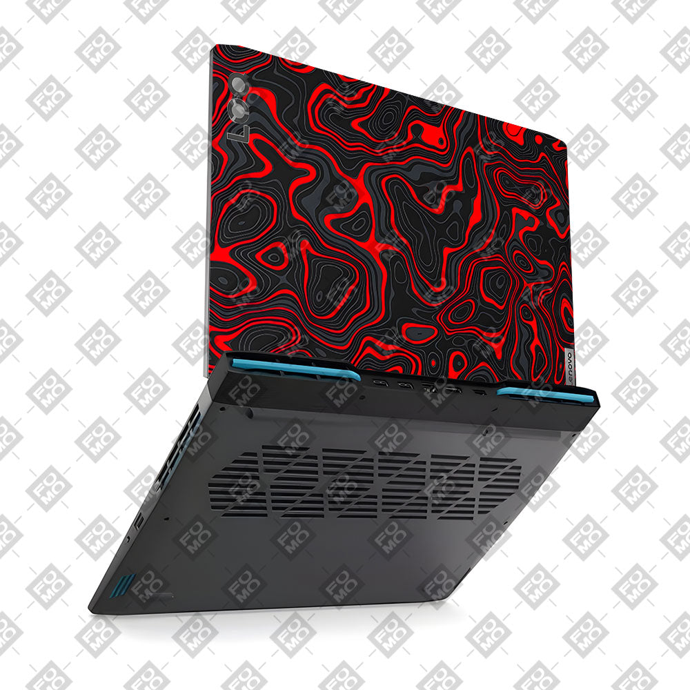 Amber Topographic Waves Lenovo LOQ 2023 15IRH8, 15APH8 Laptop Skin