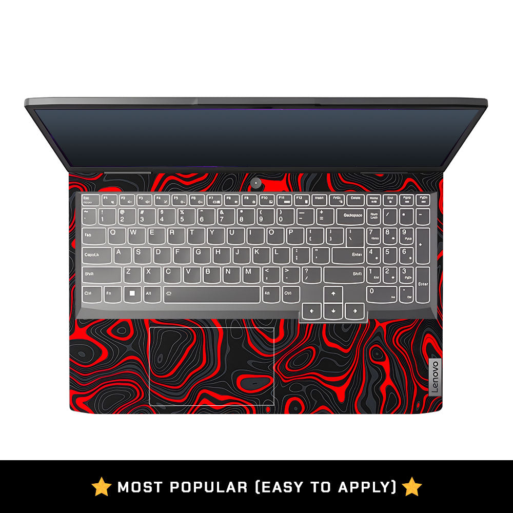 Amber Topographic Waves Lenovo LOQ 2023 15IRH8, 15APH8 Laptop Skin