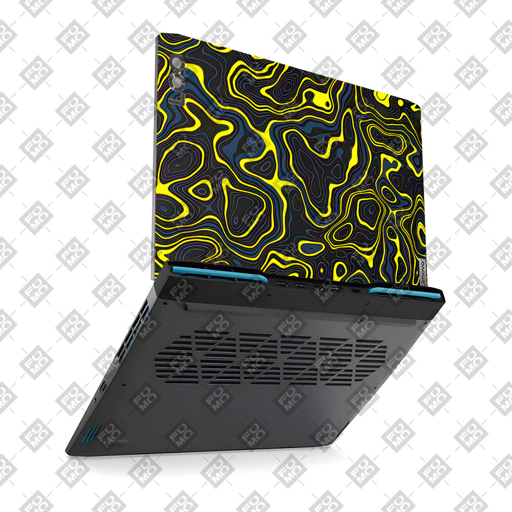 Neon Lava Contours Lenovo LOQ 2023 15IRH8, 15APH8 Laptop Skin