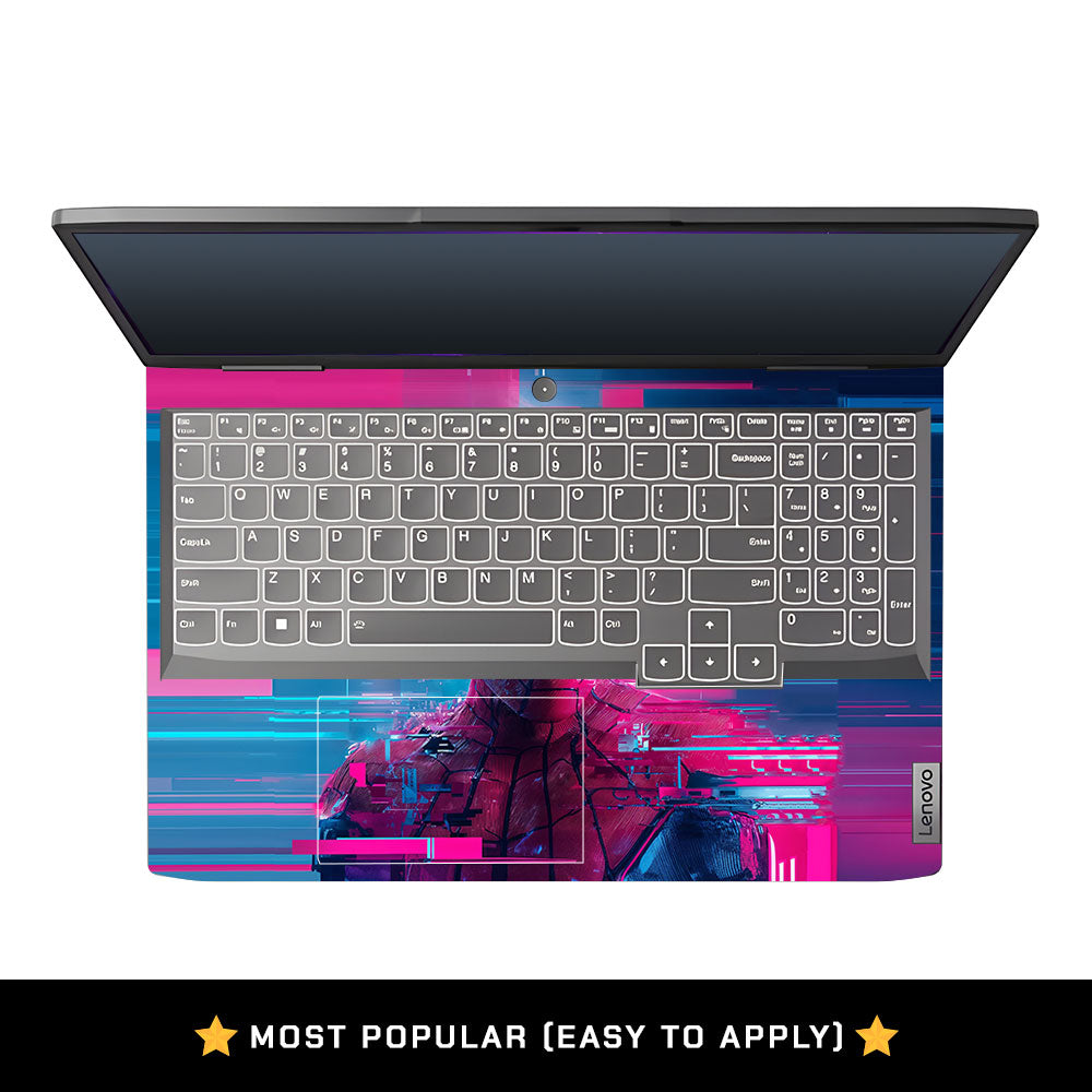 Glitch Spider Neon Web Lenovo LOQ 2023 15IRH8, 15APH8 Laptop Skin