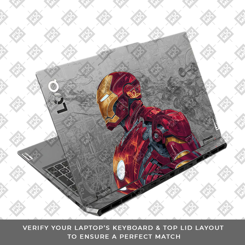 Transparent Futuristic Iron Man Lenovo LOQ 2024, 2025 Laptop Skin