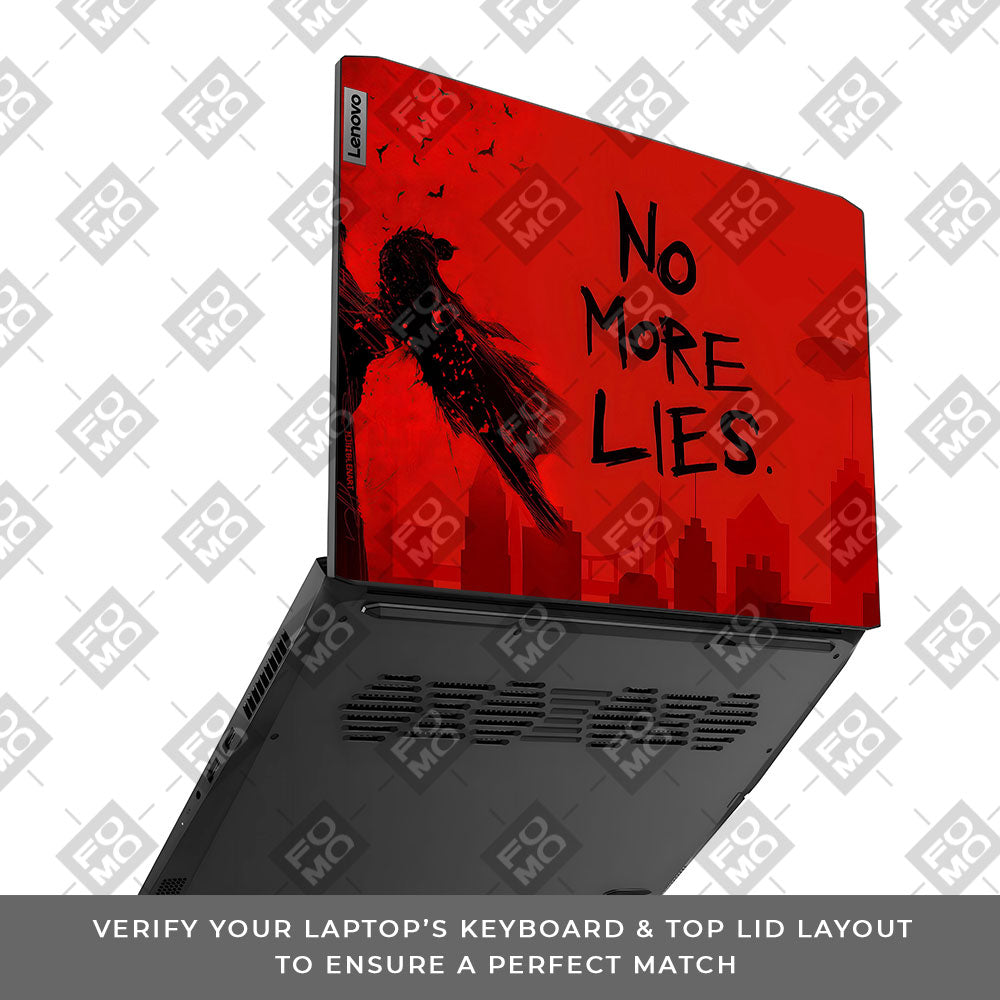 Batman No More Lies Lenovo IdeaPad Gaming 3 15ACH6 and 15IHU6 3D Laptop Skin