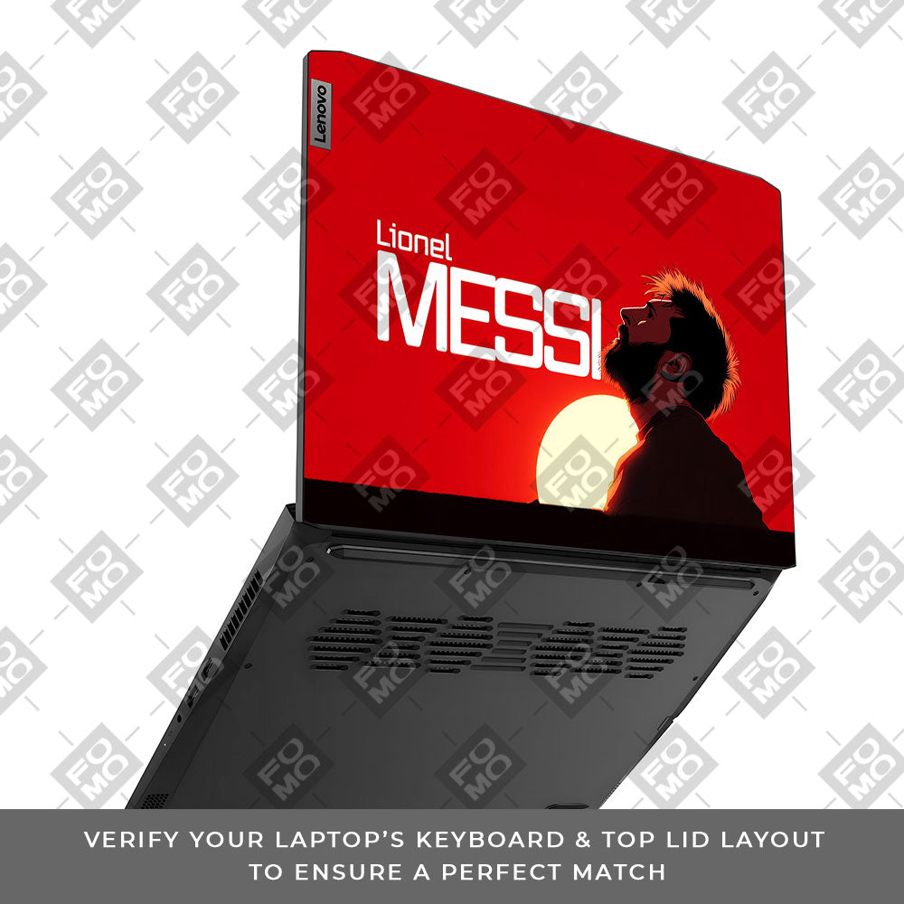 Messi Sunset Icon Lenovo IdeaPad Gaming 3 15ACH6 and 15IHU6 3D Laptop Skin