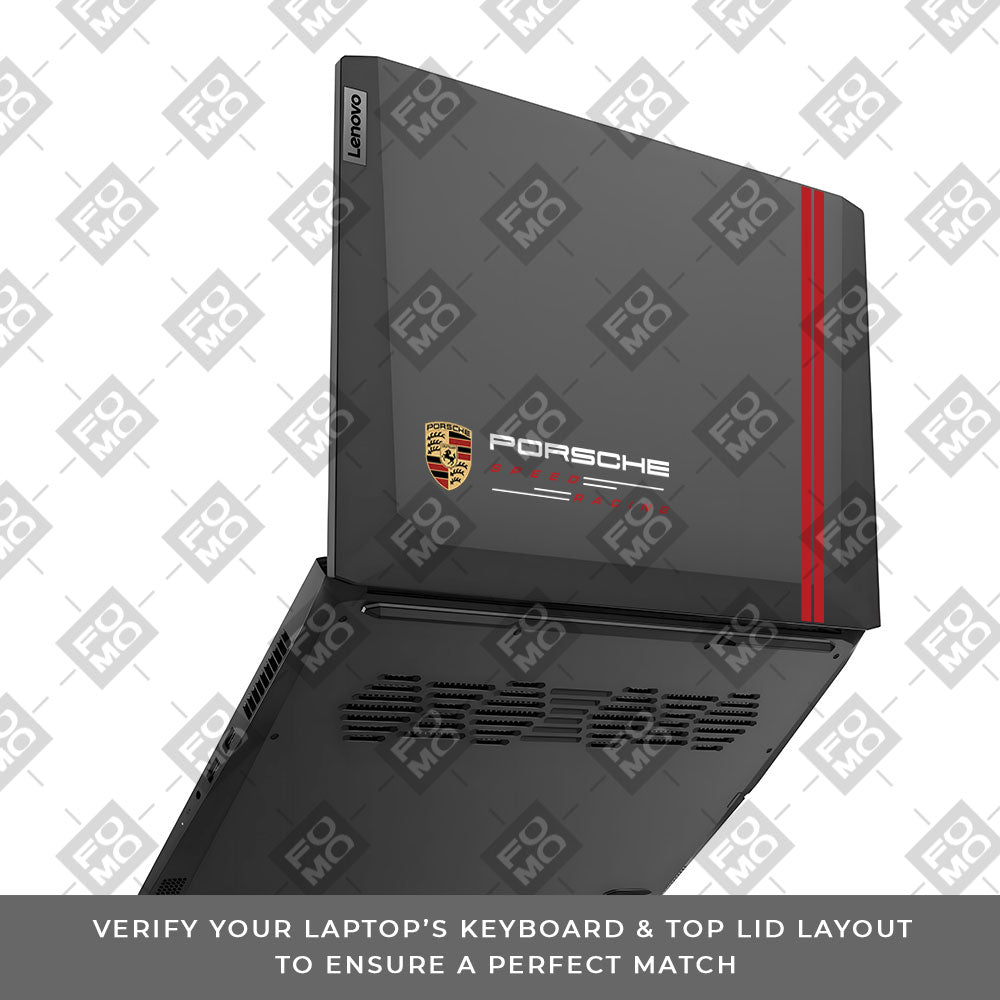 Transparent Porsche Motorsport Graphic Lenovo IdeaPad Gaming 3 15ACH6 and 15IHU6 Laptop Skin