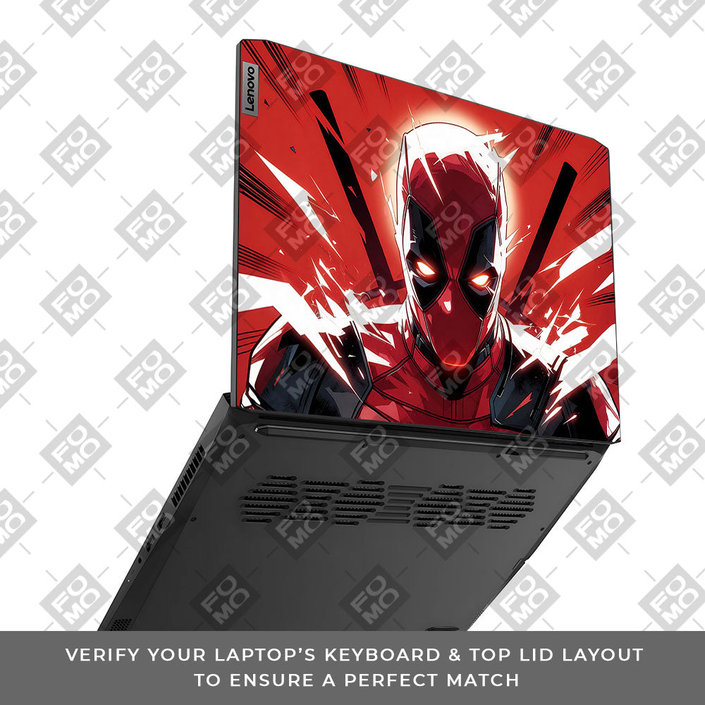 Deadpool Red Fury Lenovo IdeaPad Gaming 3 15ACH6 and 15IHU6 3D Laptop Skin