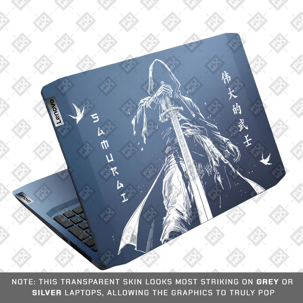 Transparent Ghost Samurai Lenovo IdeaPad Gaming 3 15ARH05 and 15IMH05 Laptop Skin