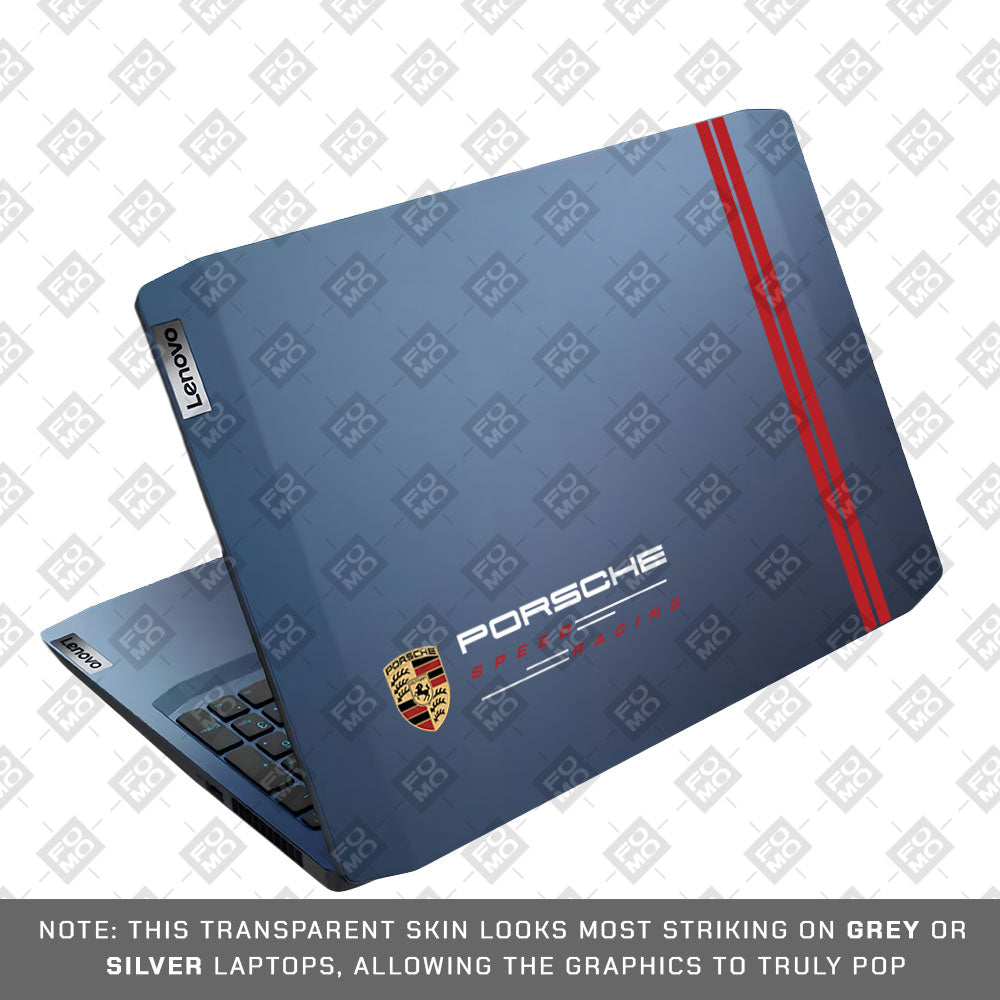 Transparent Porsche Motorsport Graphic Lenovo IdeaPad Gaming 3 15ARH05 and 15IMH05 Laptop Skin