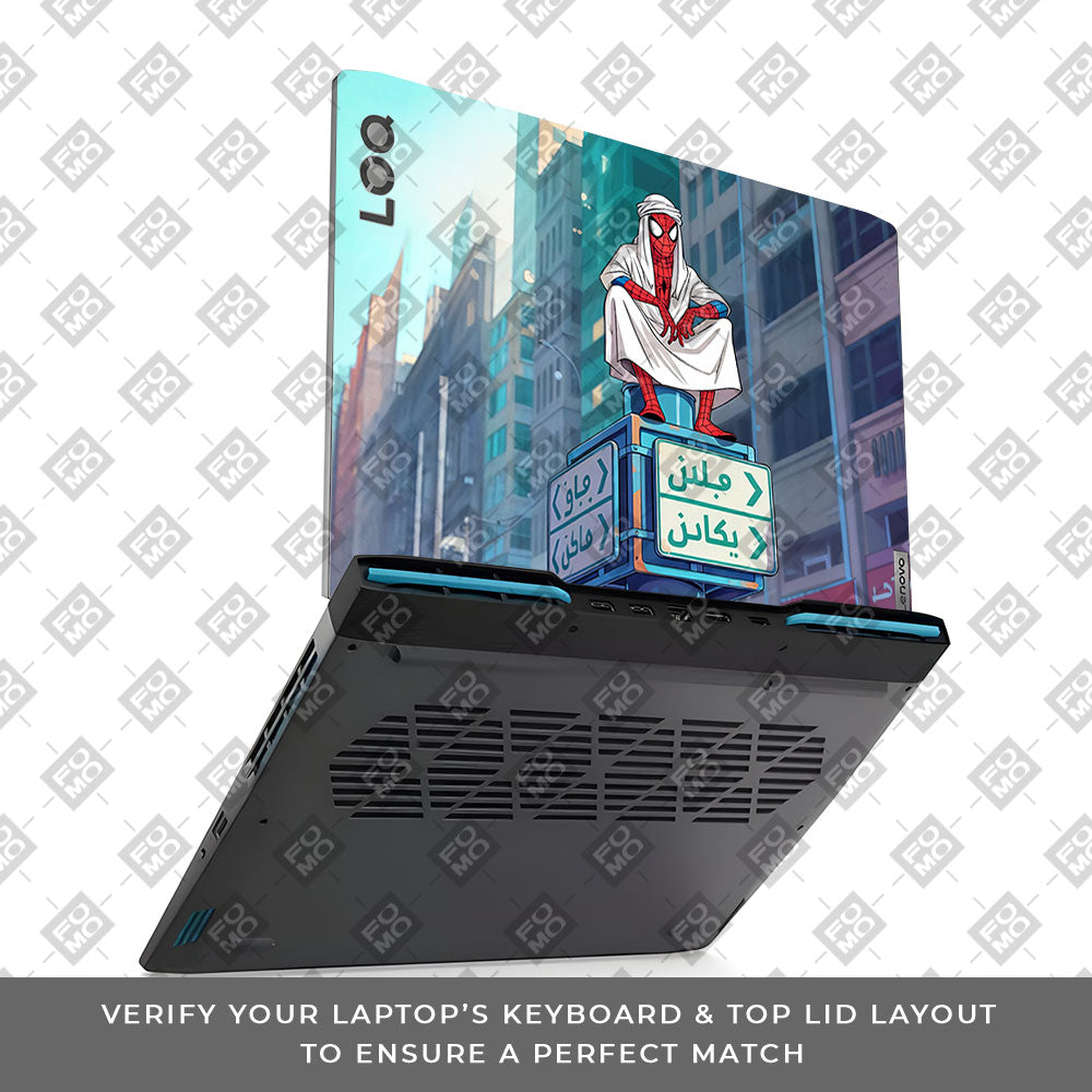 Arabian Spider Man Lenovo LOQ 2023 15IRH8, 15APH8 3D Laptop Skin
